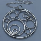 Sterling silver circles pendant
