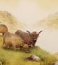 Highland Cattle . Isle of Skye. Pair of framed canvas prints. - Image 4