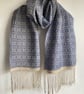 Lisbon Handwoven Overshot Summer Scarf