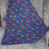 Bright Blue with Yellow and Red Flowers Adult Apron