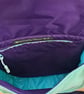 Mint green handbag with green and violet leaves  - Image 7