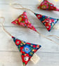 Liberty Betsy Star Floral Fabric Christmas Trees Hanging Decorations - Image 3