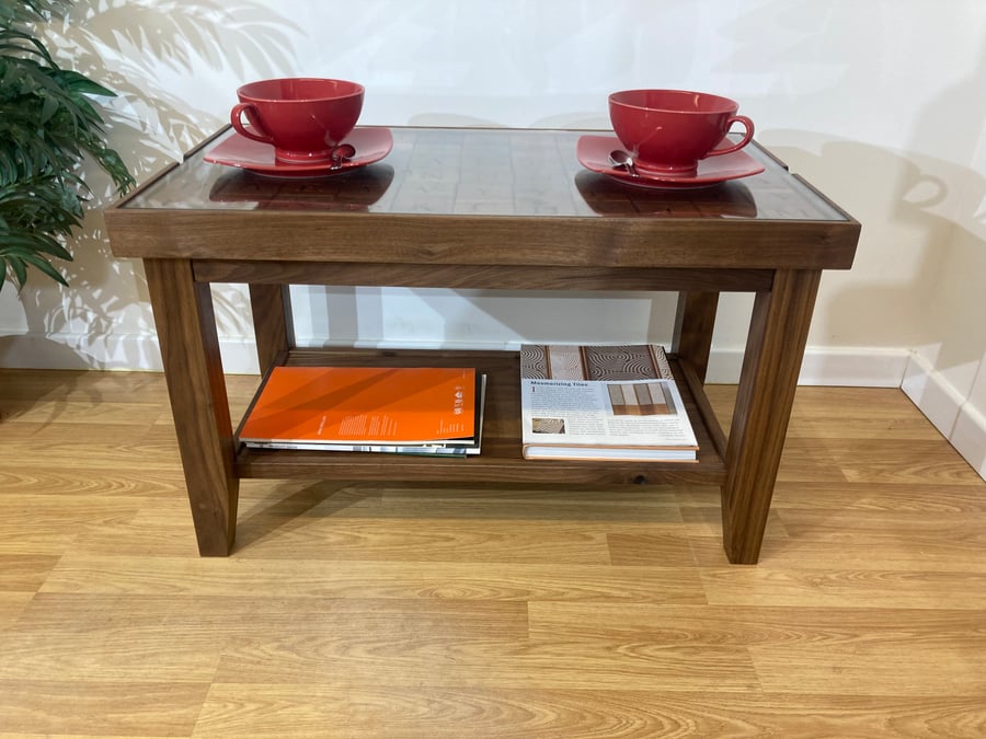 Perfectly Imperfect Black Walnut Letter Block Coffee Table