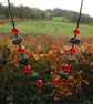 Dramatic black and red necklace - Image 3
