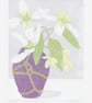 Clematis in Kintsugi Vase - Limited edition Linocut Print - Image 2