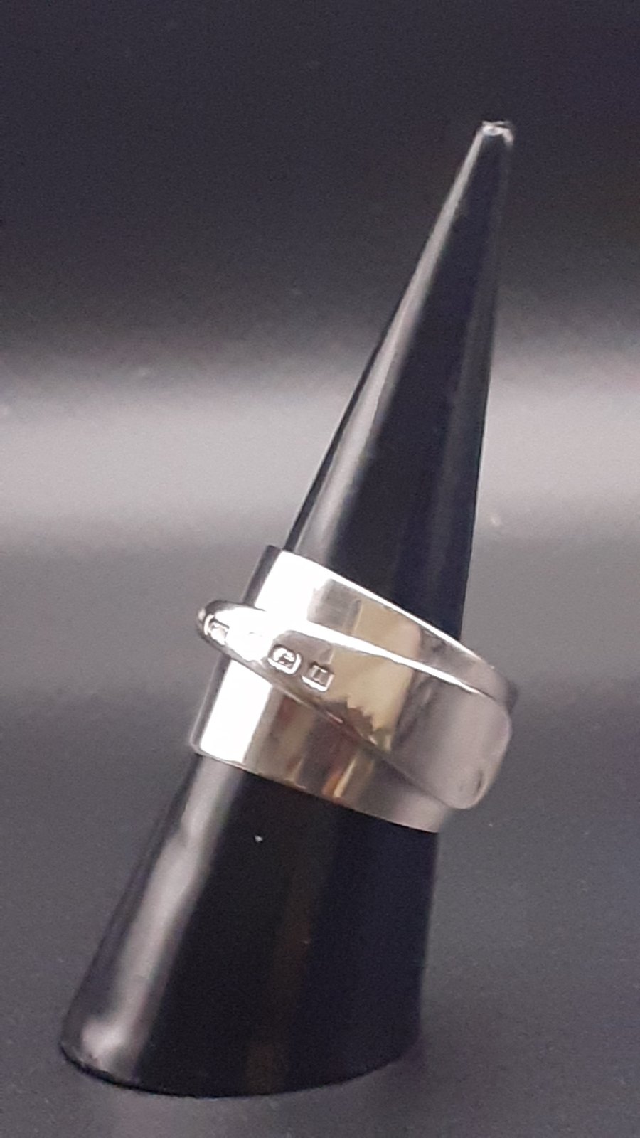 Sterling silver spoon ring from butter spreader. Size O