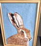 Needle Felted  Hare Portrait  Handmade Wool Wall Art - Image 3