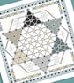 221E Cross Stitch chart Chinese Checkers Sternhalma Game Board Sampler - Image 1