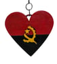 Angolan flag earrings,love Angola,loveheart jewellery,african queen,hand painted - Image 5