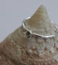 Silver Ring with Dainty Rose,  size O - Image 3