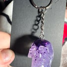 Resin skull keyring 