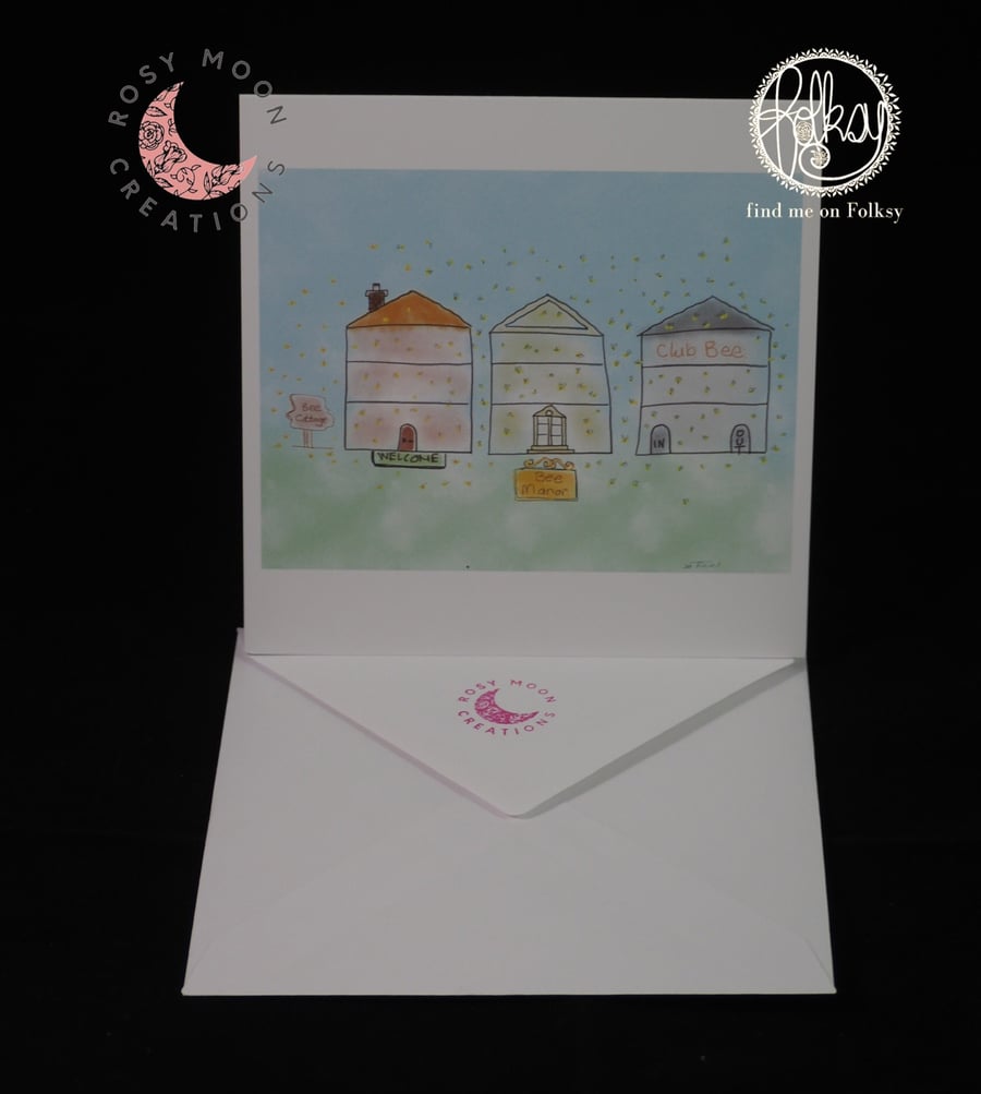 Bee Des-Res Blank Card-Seconds Sunday