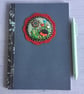 Hand Embroidered Garden Hedgehog Notebook and Pen Set