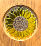Fused Glass & Reclaimed Wood Sunflower Garden Art  - Image 4