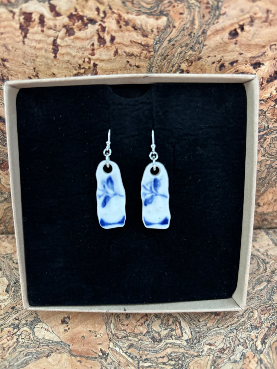 Handmade Earrings, Ceramic, Unique Earrings, Vintage, Eco Friendly Gifts