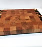 End Grain Cutting Board: Beech Multi-Wood Chaos Pattern - Image 3