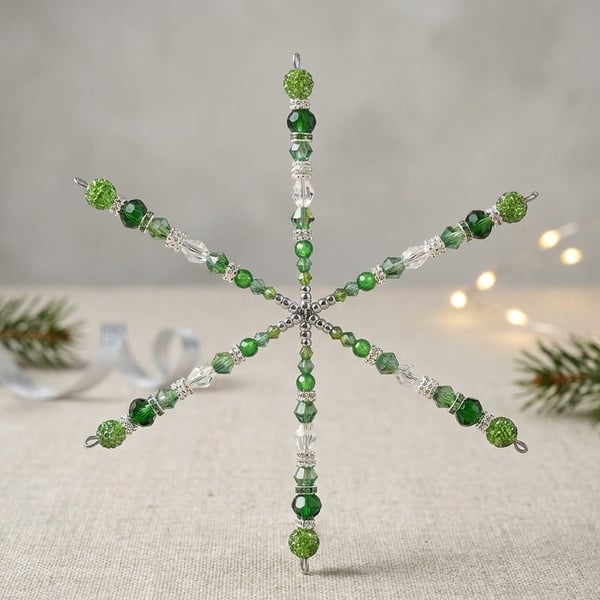 Snowflake Christmas Hanging Decoration- Suncatcher