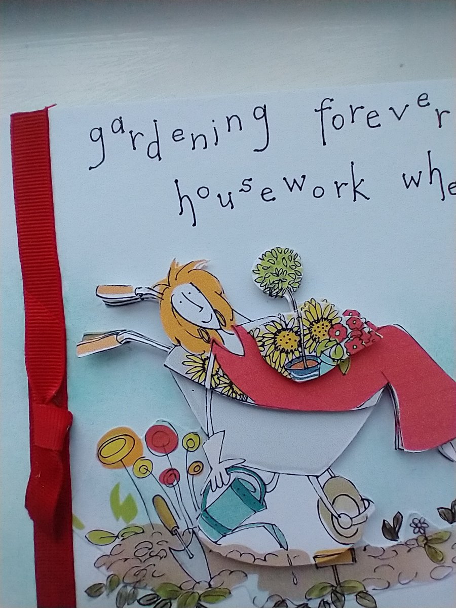 Gardening forever funky birthday card