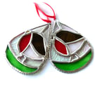 Teardrop Decoration Robin Stained Glass Suncatcher Christmas