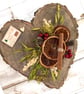 Rustic Christmas Heart Wall Decoration. Wooden Dear Santa Postcard Wall Decor  - Image 3