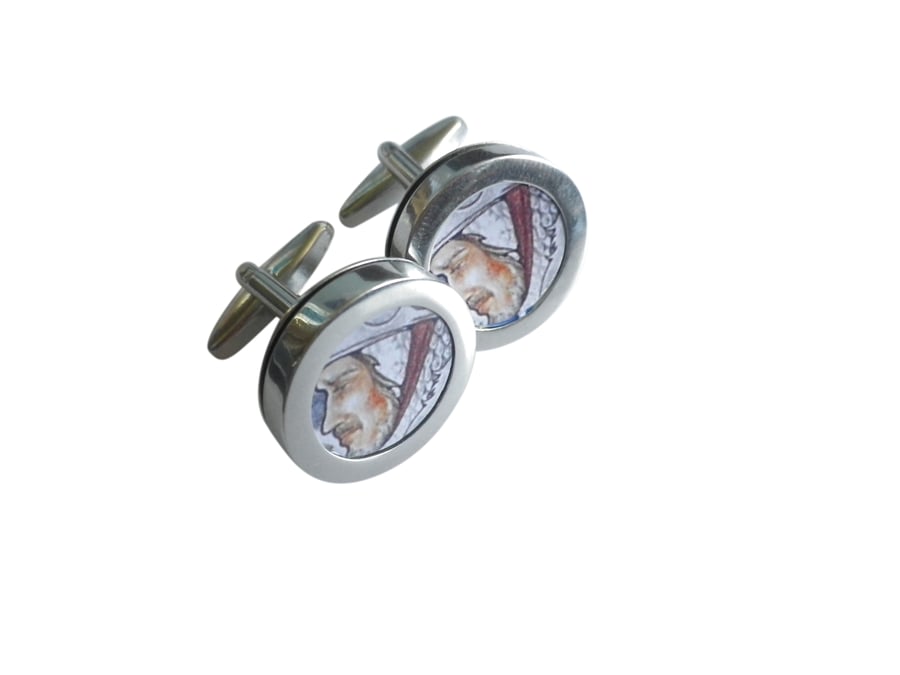 Warrior King cuff links, lovely detail and image, great special occasion present