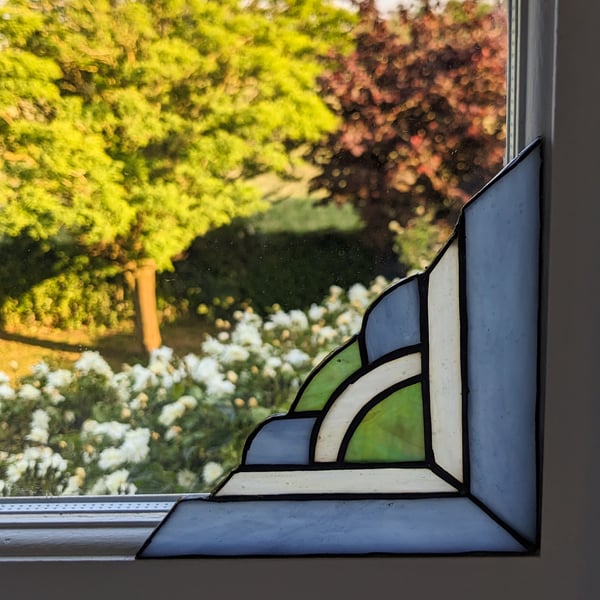 Perfectly Imperfect Stained Glass Window Corner - Style 3