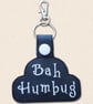 Bah Humbug Keyring - Funny Christmas Faux Leather Accessory - Image 3