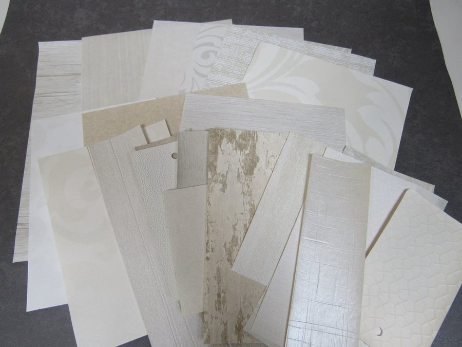 Mixed Whites, Creams Wallpaper Craft Pack