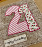 Twenty first appliqué birthday card - Image 3
