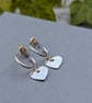 Sterling Silver Heart Drop Hoop Earrings – JBJ3041 - Image 7