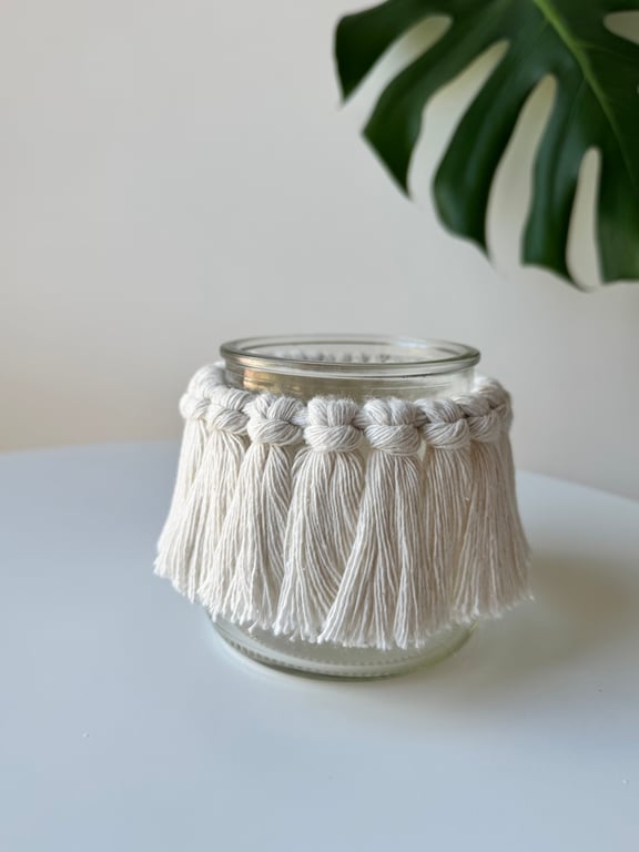 Macrame Tassel Candle Holder