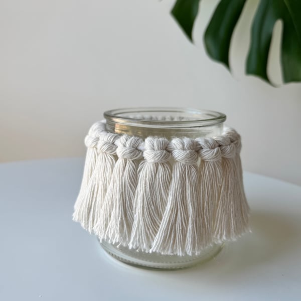 Macrame Tassel Candle Holder