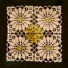 Hand stitched vintage doily embroidery art