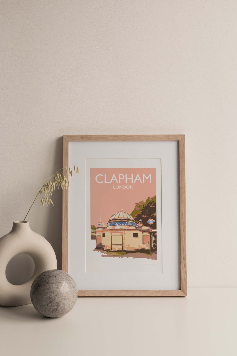 Clapham Tube Station, London Giclee Travel Print