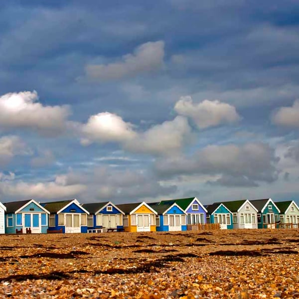 Beach Huts Hengistbury Head Dorset Coast Photograph Print