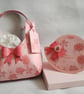 Bows, Bonnet & Bag - Pink Floral Gift Bag with Hat Rocket Card 