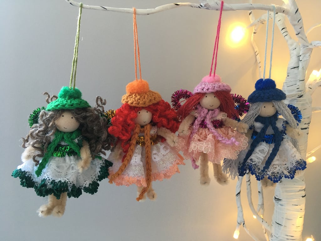 Tiny Winter Fairy Christmas Tree Decorations 