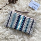 Woolly Wallet - Sky Blue. Handwoven in Wales