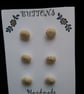 Buttons Handmade Embroidered Yorkshire Style set of 6 - Image 3