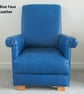 Kids Armchair Blue Faux Leather Fabric Children's Chair Toddler Bedroom Boys  - Image 2