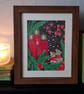 Christmas mice with Advent candles original artwork  - Image 4