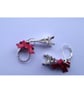 Silver Plated Eiffel Tower & Red Bows Earrings  - Image 2