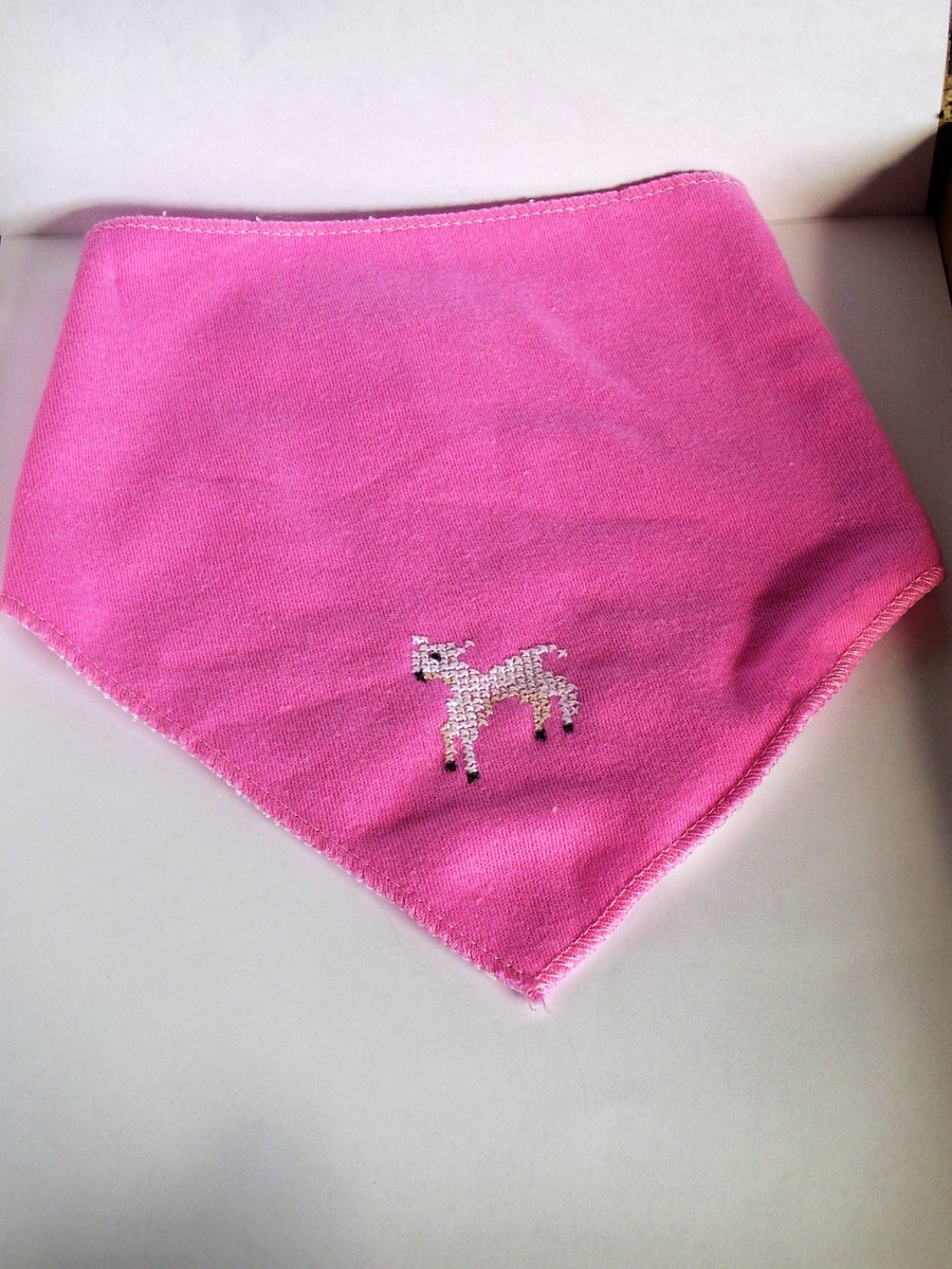 Pink lamb dribble bib