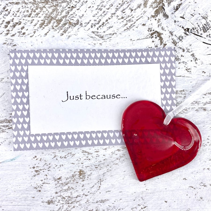 Just because... Red Heart with personal message 