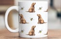 Dog Pattern Ceramic Mugs