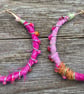Fabric, Wire and Bead Earrings  - Image 2
