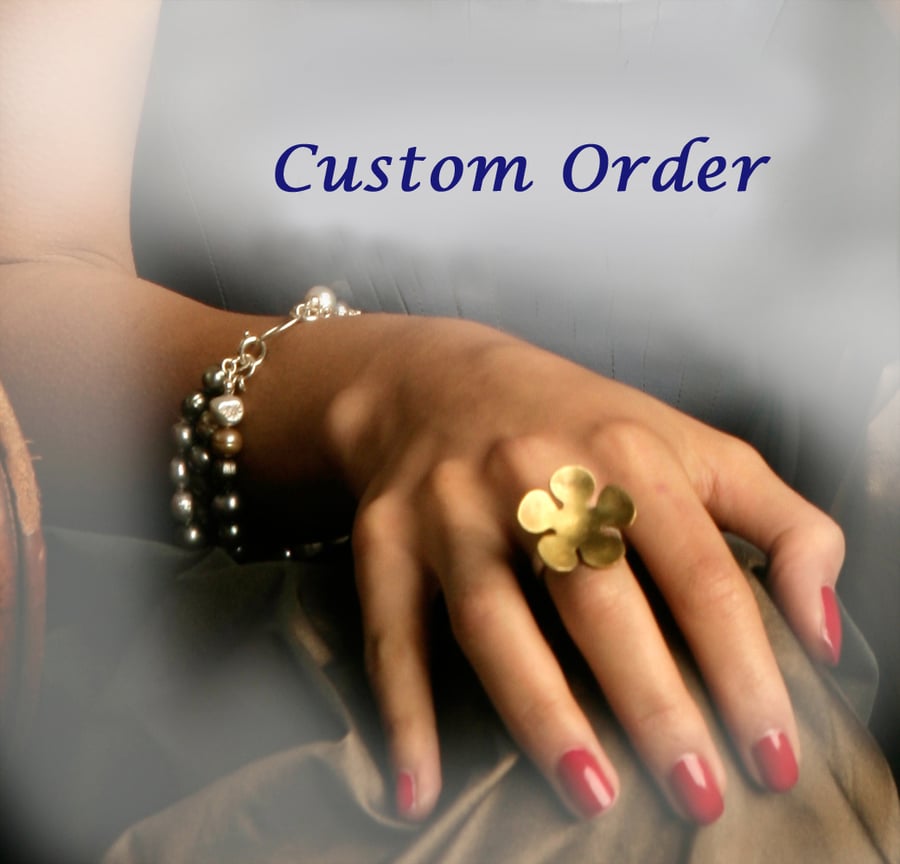 Custom order - Set of 2 sterling silver 925 hammered wedding bands