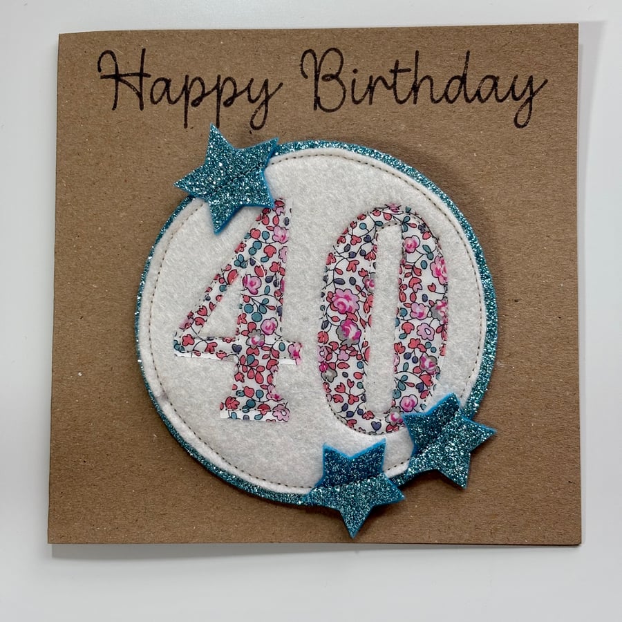 40th Birthday Badge Card
