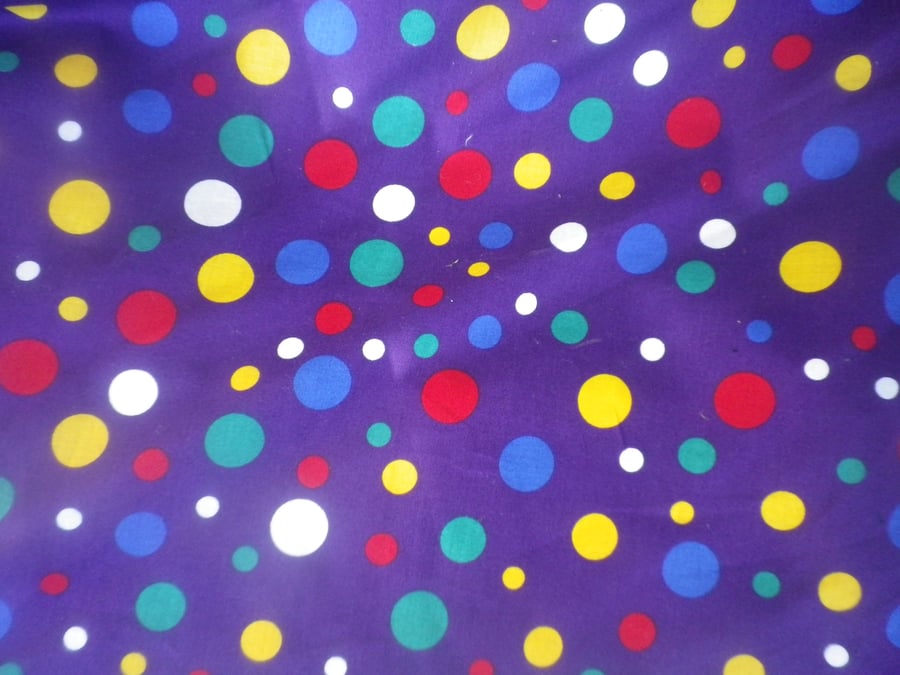 2m multicoloured balloon design on cotton cambric, fun and vibrant,