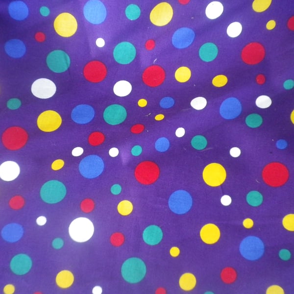 2m multicoloured balloon design on cotton cambric, fun and vibrant,